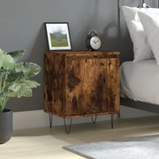 vidaXL Mesa de cabeceira 40x30x50 cm deriv. madeira carvalho fumado