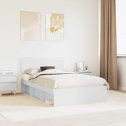 vidaXL Estrutura da Cama com cabeceira Branco 135 x 190 cm