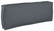 vidaXL Almofada de palete para encosto Antracite 120 x 40 x 12 cm