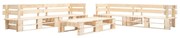 vidaXL Sofás paletes jardim 6 pcs madeira cor natural