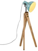 vidaXL Candeeiro de pé 25 W 45x45x120 cm E27 azul desgastado