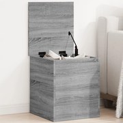 vidaXL Caixa de arrumação 40x42x46 cm derivados madeira cinza sonoma