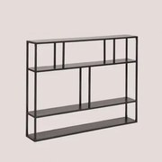 Estante De Parede Modular Em Metal (120 Cm) Thura Negro-de-fumo - Sklum