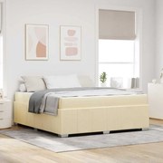 vidaXL Estrutura da Cama Creme 180 x 200 cm tecido