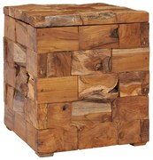 vidaXL Banco de arrumação madeira de teca maciça