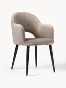 Cadeira com braços em veludo Rachel