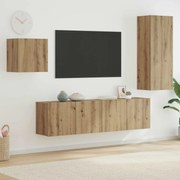 vidaXL Gabinete para TV 4 pcs Carvalho Artesanal Madeira processada