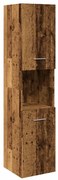 vidaXL Armário suspenso de WC 30x30x130cm deriv. madeira madeira velha
