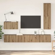 vidaXL Conjunto de Estantes para TV 4 pcs carvalho artisiano Médio