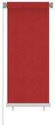vidaXL Estore de rolo para exterior PEAD 60x140 cm vermelho