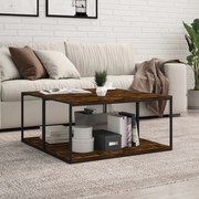 vidaXL Prateleiras de parede 4pcs derivados de madeira carvalho fumado