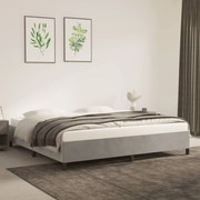 vidaXL Estrutura de cama sem colchão 200x200 cm veludo cinzento-claro