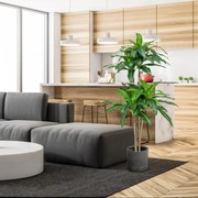 Árvore artificial 140 cm com vaso decorativo planta falsa dracaena com 92 folhas planta verde realista em vaso para interior e exterior Verde