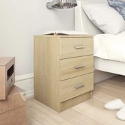 vidaXL Mesas de cabeceira 2 pcs derivados de madeira carvalho sonoma