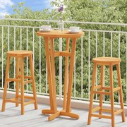 vidaXL Mesa de bar para jardim Ø60x105 cm madeira de acácia maciça