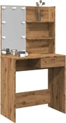 vidaXL Toucador com luzes LED 74,5x40x141 cm cor carvalho artisiano