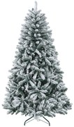 HOMCOM Árvore de Natal Artificial Nevado 180 cm com 796 Ramos e Suporte de Metal Árvore Natalina Nevado para Interior Verde | Aosom Portugal