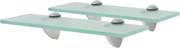 vidaXL Prateleiras flutuantes 2 pcs vidro 30x10 cm 8 mm