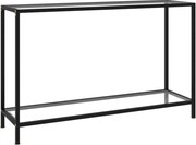 vidaXL Mesa consola 120x35x75 cm vidro temperado transparente
