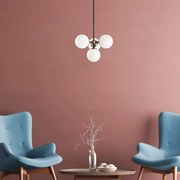 Chandelier Akkas – Preto Antique Creme – 43 x 43 x 47-89 cm