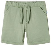 Calções de criança com cordão cor caqui-claro 92