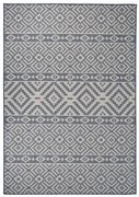 vidaXL Tapete de tecido plano para exterior 160x230 cm riscas azuis