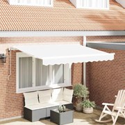 vidaXL Toldo Retrátil Branco 350 x 200 cm Poliéster e Alumínio