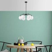 Chandelier Viran – Preto e Branco – 56 x 56 x 43 cm