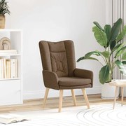 vidaXL Poltrona Relaxante Marrom Tecido