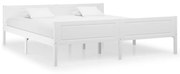 vidaXL Estrutura de cama em pinho maciço 180x200 cm branco