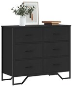 vidaXL Cómoda 91x35,5x74,5 cm derivados de madeira preto