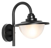 Candeeiro de parede exterior clássico preto IP44 - Bruges