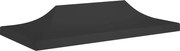 vidaXL Teto para tenda de festas 6x3 m 270 g/m² preto