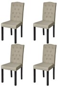 vidaXL Cadeiras de jantar 4 pcs tecido cor camel