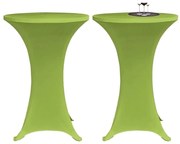 vidaXL Capa extensível para mesa 2 pcs 80 cm verde