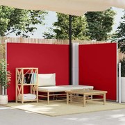 vidaXL Toldo lateral retrátil 140x1000 cm vermelho