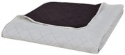 Colcha de dupla face acolchoada 230 x 260 cm bege/castanho