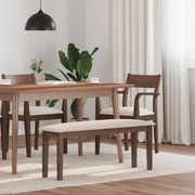 vidaXL Banco 110 cm madeira seringueira maciça castanho
