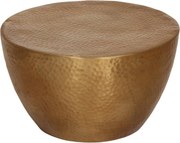 vidaXL Mesa de centro em alumínio martelado Ø 50x30 cm bronze