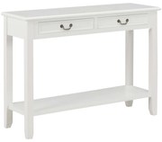 vidaXL Mesa consola 110x35x80 cm madeira branco