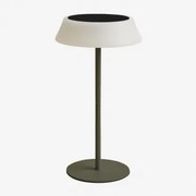 Lâmpada De Mesa Solar Led Sem Fios Para Exterior Em Polietileno E Ferro Ulenia Verde Azeitona Intenso - Sklum
