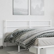 vidaXL Cabeceira de cama 193 cm metal branco