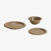 Conjunto De 12 Peças De Loiça Em New Bone China Rylvane Moka Brown - Sklum