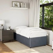 Estrutura de cama sem colchão 90x190 cm veludo cinzento-escuro