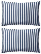 Almofadas para exterior 2 pcs 60x40 cm riscas azul-marinho