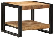 vidaXL Mesa de centro 50x50x38 cm madeira de mangueira áspera maciça