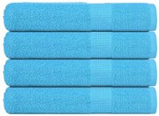 vidaXL Toalhas 4 pcs 100x200 cm 360 gsm 100% algodão turquesa