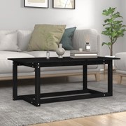 vidaXL Mesa de centro 110x55x45 cm madeira de pinho maciça preto