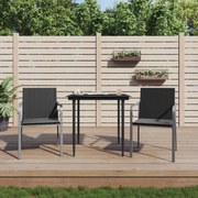 vidaXL Cadeiras jardim c/ almofadões 2 pcs 56x59x84 cm vime PE preto