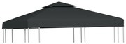 vidaXL Cobertura de substituição p/ gazebo 310 g/m² cinza escuro 3x3 m